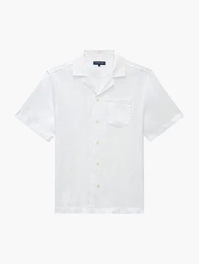 Frescobol Carioca Row Angelo Linen Shirt In White