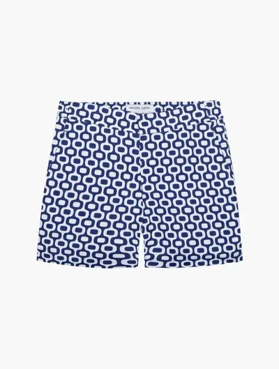 Frescobol Carioca Row Ipanema Classic Swim Shorts In Navy-blue