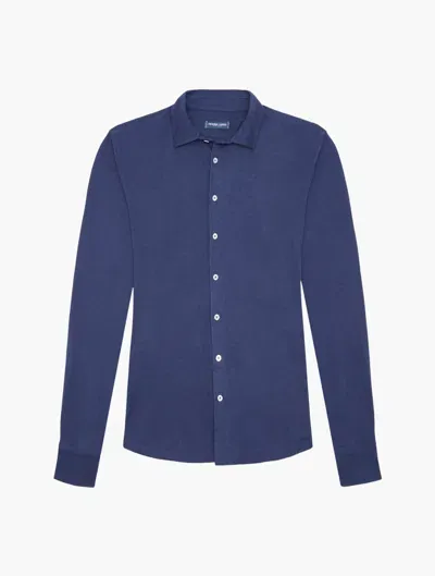 Frescobol Carioca Row Marcio Jersey Shirt In Navy-blue