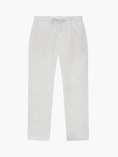 Frescobol Carioca Row Oscar Linen Trousers In White