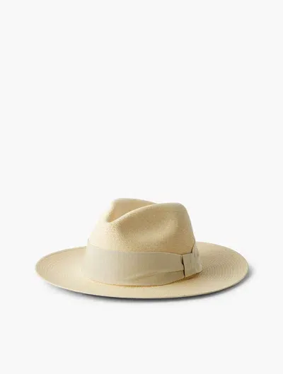 Frescobol Carioca Row Rafael Panama Hat In Off-white