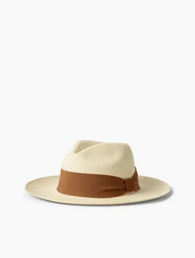 Frescobol Carioca Row Rafael Panama Hat In Terracotta