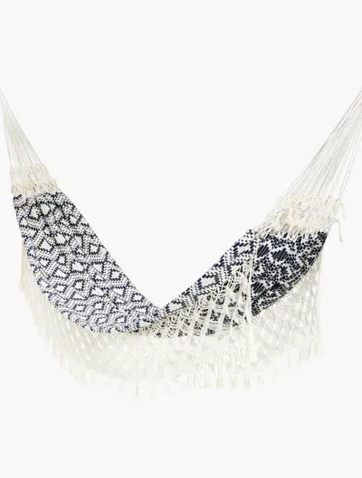 Frescobol Carioca Simao Jacquard Hammock In White