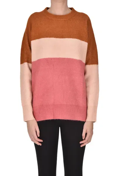 Frnch Color Block Pullover In Multicoloured