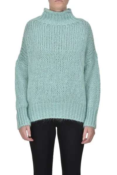 Frnch Turtleneck Pullover In Aquamarine