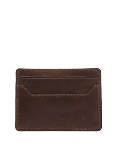 Frye Logan Money Clip Card Case In Dark Brown