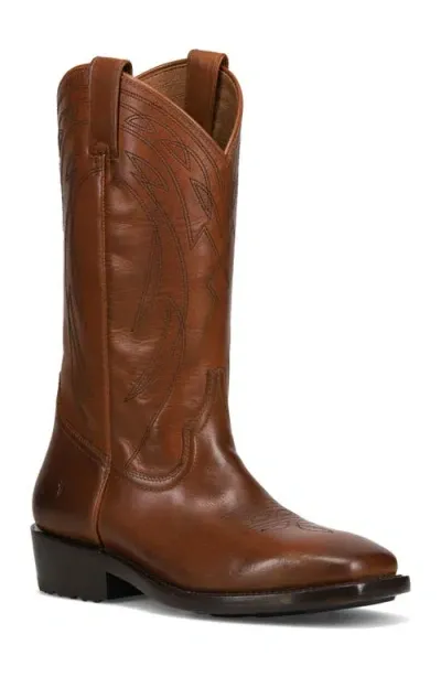 Frye Nash Deco Western Boot In Caramel