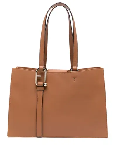 Furla Nuvola Tote Bag In Brown