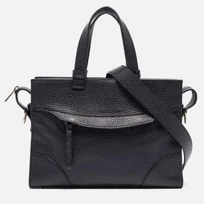 Pre-owned Furla Black Leather Meraviglia Tote