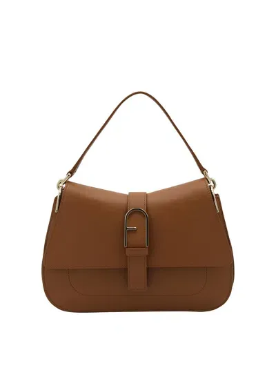 Furla Brown Leather Flow Bag