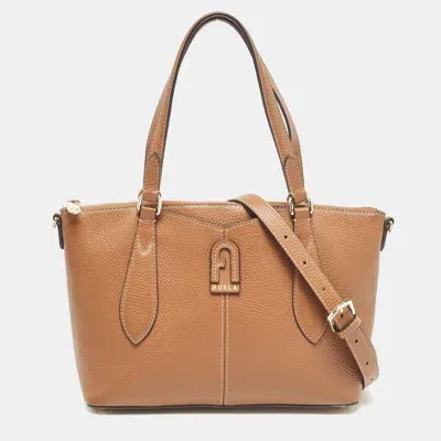 Pre-owned Furla Brown Leather Dafne Satchel