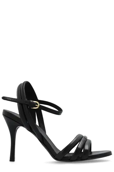 Furla 95mm Logo-lettering Sandals In Black