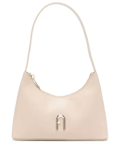 Furla Diamante Leather Bag In Neutrals