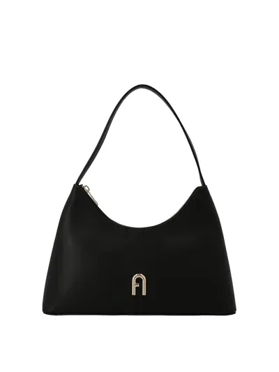 Furla Diamante Small Shoulder Bag In Black