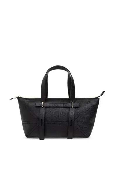 Furla Edra Medium Shoulder Bag In Black