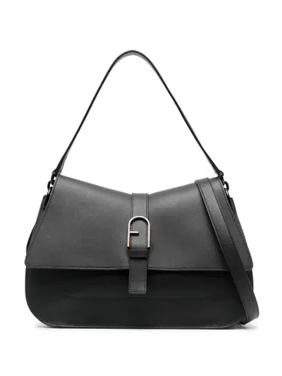 Furla Flow Large Top Handle In Black