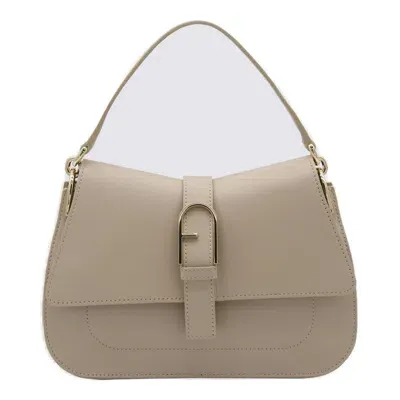 Furla Flow Medium Shoulder Bag In Natural