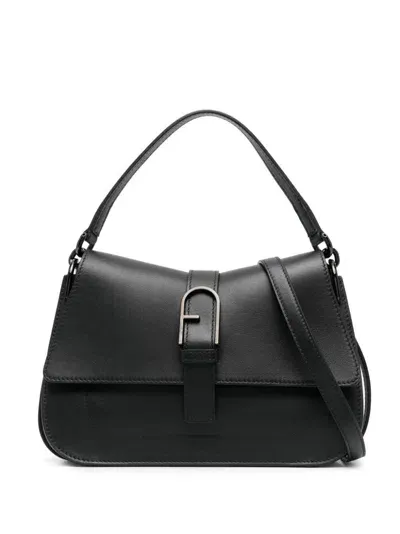 Furla Flow Medium Top Handle In Black