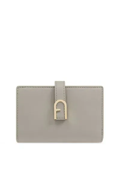 Furla Flow Medium Wallet In Grey