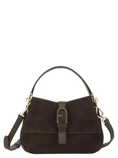 Furla Flow Mini Top Handle Bag In Brown