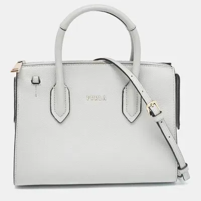 Pre-owned Furla Grey Leather Zip Tote