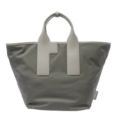 Furla Large Piuma Tote Bag In Green