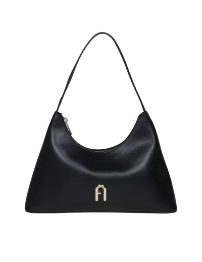 Furla Leather Shoulder Bag In Black