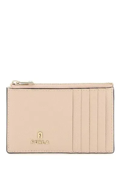 Furla Logo Plaque Zipped Cardholder In Pink