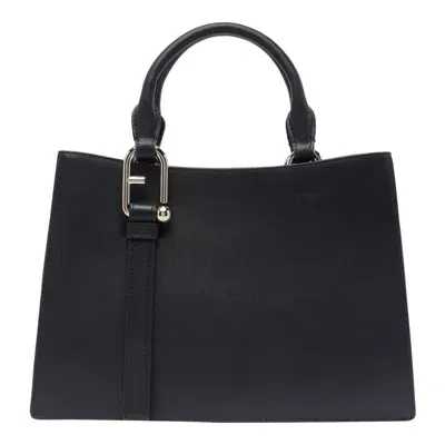 Furla Nuvola Logo Plaque Medium Tote Bag In Negro