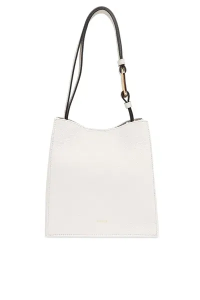 Furla Nuvola Leather Shoulder Bag In White