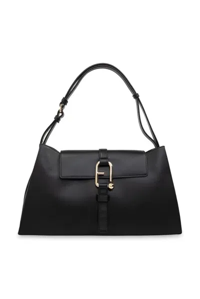 Furla Nuvola Medium Shoulder Bag In Black