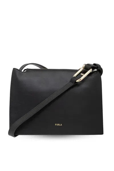 Furla Nuvola Small Shoulder Bag In Black