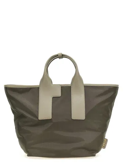 Furla Piuma L Hand Bags In Gray