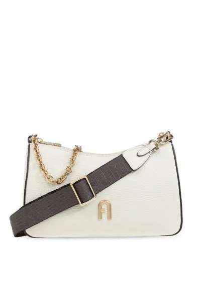 Furla Primula Logo Plaque Mini Shoulder Bag In White