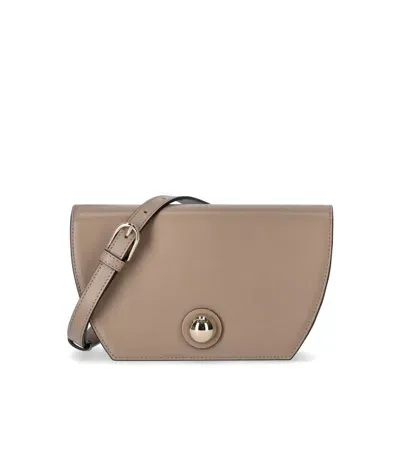 Furla Sfera Mini Greige Handbag In Beige