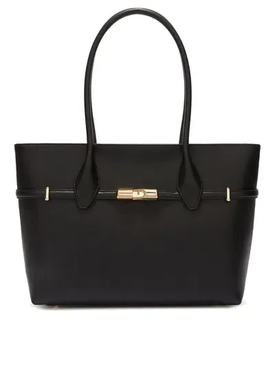 Furla Shopping Bag Goccia L Nero In Pelle In Black