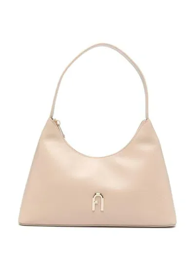 Furla Diamante Leather Bag In Neutrals