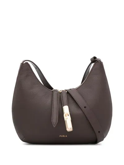 Furla Small Goccia Shoulder Bag In Brown