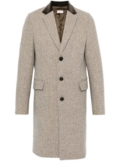 Fursac Herringbone Coat In Neutrals