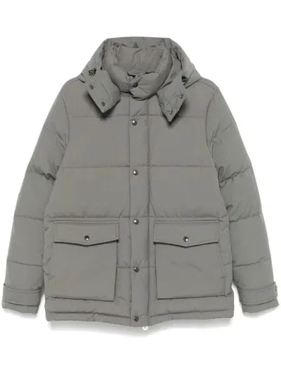 Fursac Hooded Puffer Jacket In Gray