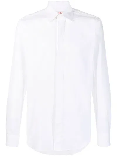 Fursac Long-sleeved Cotton Shirt In White