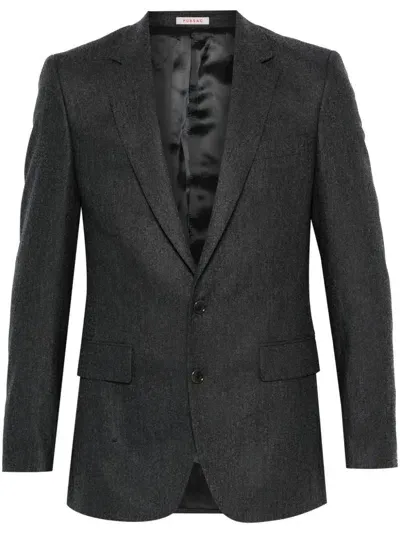 Fursac Mélange-effect Blazer In Grey