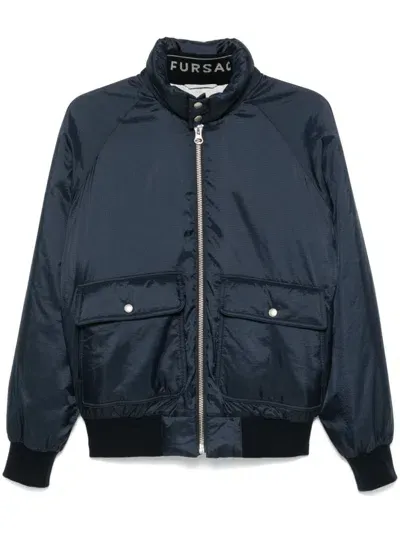 Fursac Ripstop Bomber Jacket In Blue