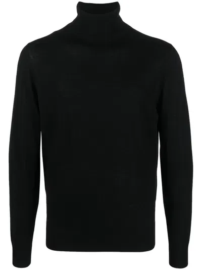 Fursac Roll-neck Wool Jumper In Black