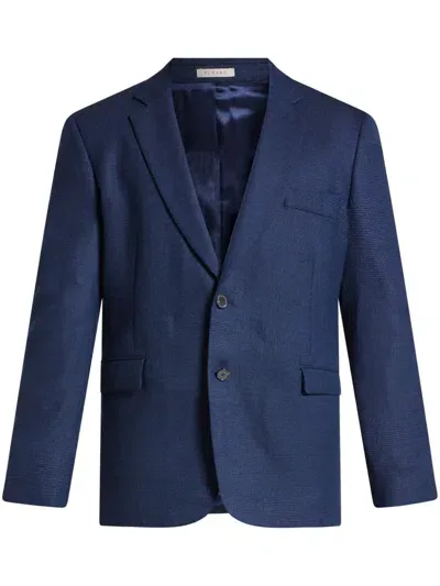 Fursac Single-breasted Blazer In Blue