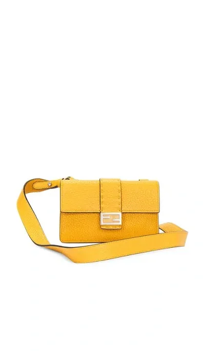 Fwrd Renew Fendi Selleria Baguette Shoulder Bag In Tangerine