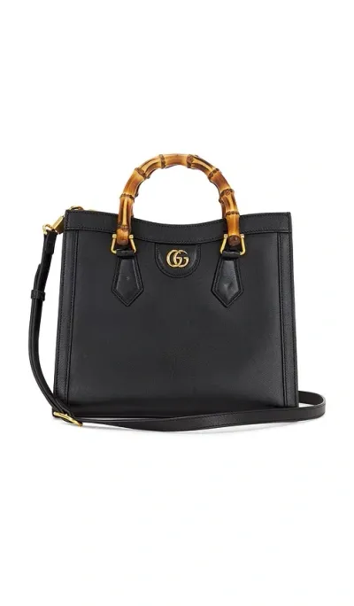 Fwrd Renew Gucci Bamboo Diana 2 Way Handbag In Black