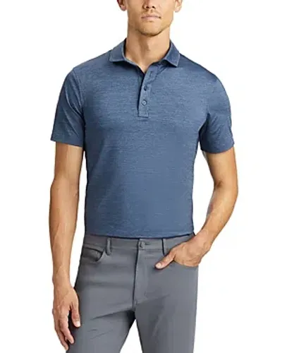 G/fore Melange Ice Nylon Stretch Polo Shirt In Heather Twilight