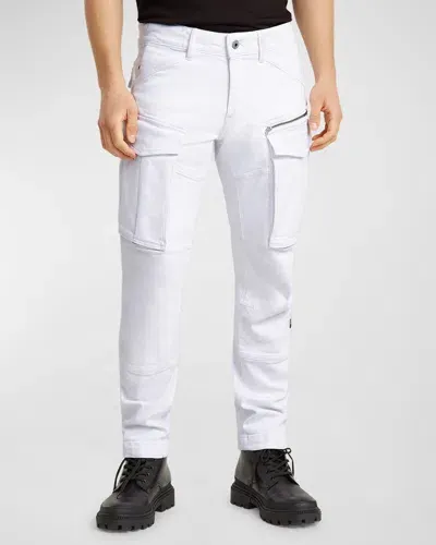 G-star Raw Rovic Zip 3d Regular Tapered Fit Cargo Jeans In White In Paper Whit