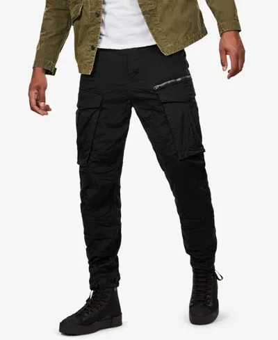 G-star Raw Rovic Zip 3d Regular Tapered Fit Cargo Jeans In Dark Black In Open